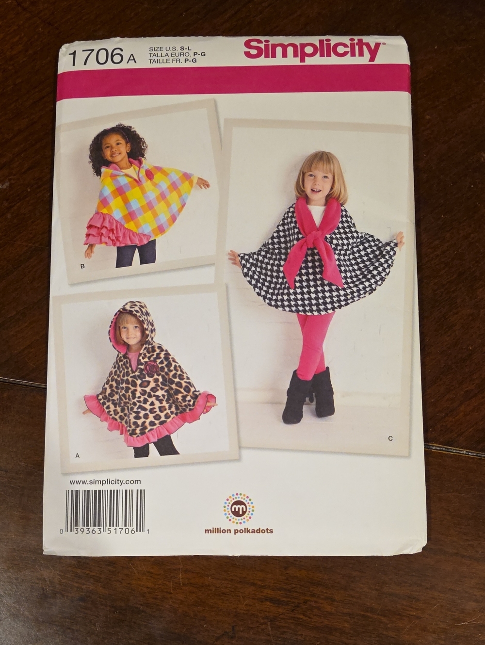Simplicity Kids' Cape Poncho Patterns